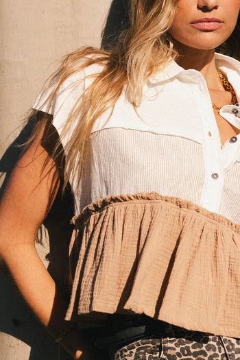Lainey Contrast Top - FINAL SALE
