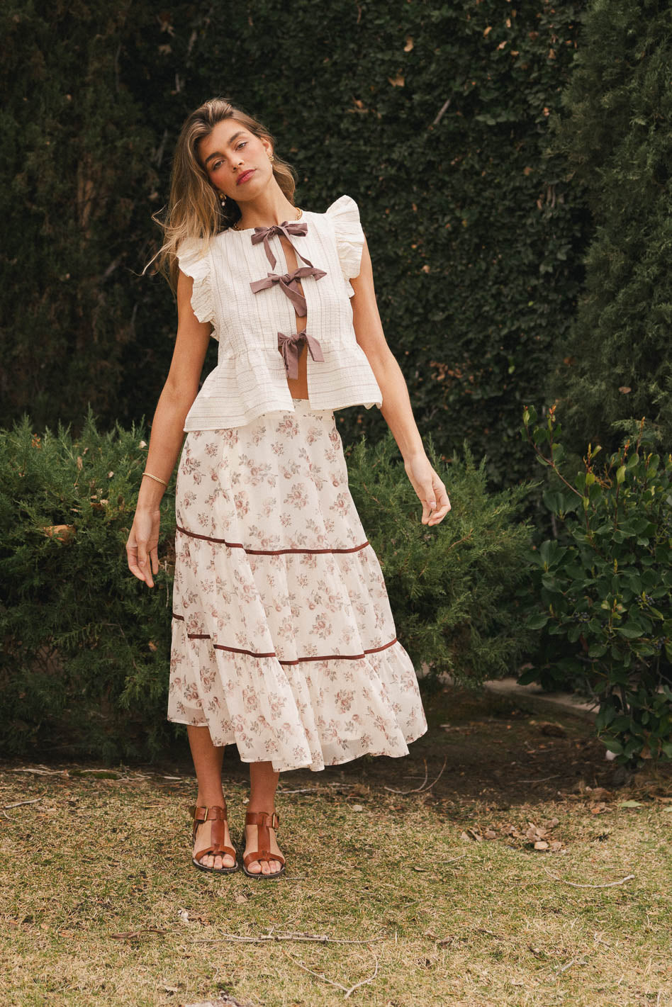 Inara Floral Midi Skirt - FINAL SALE Inara Floral Midi Skirt - FINAL SALE