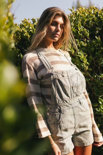 Carstyn Striped Shortalls - FINAL SALE