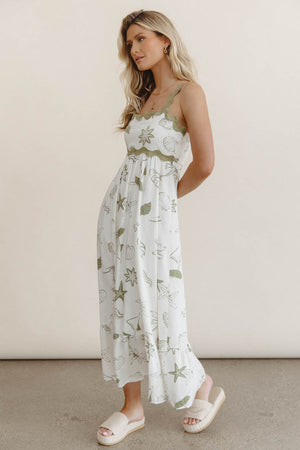 Lucy Sea Print Maxi Dress