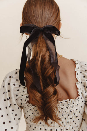 Mesh and Velvet Bow