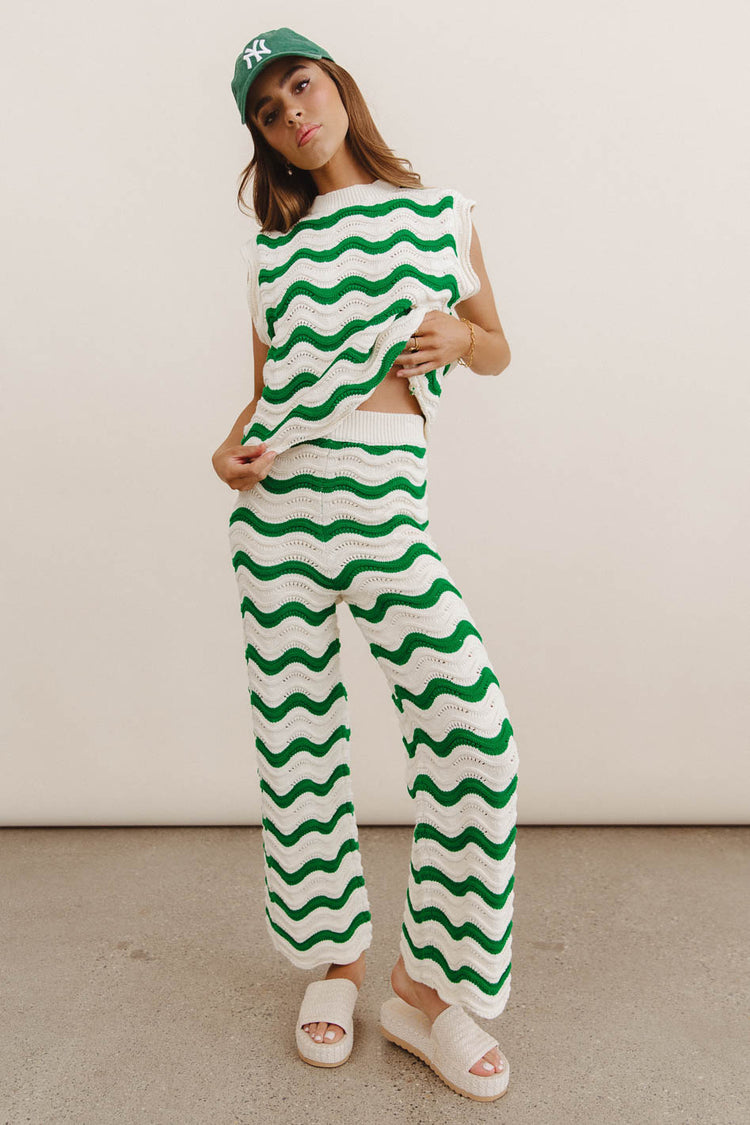 Striped green pant 