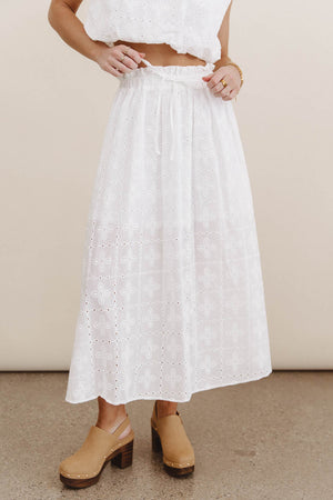 Bridget Embroidered Midi Skirt