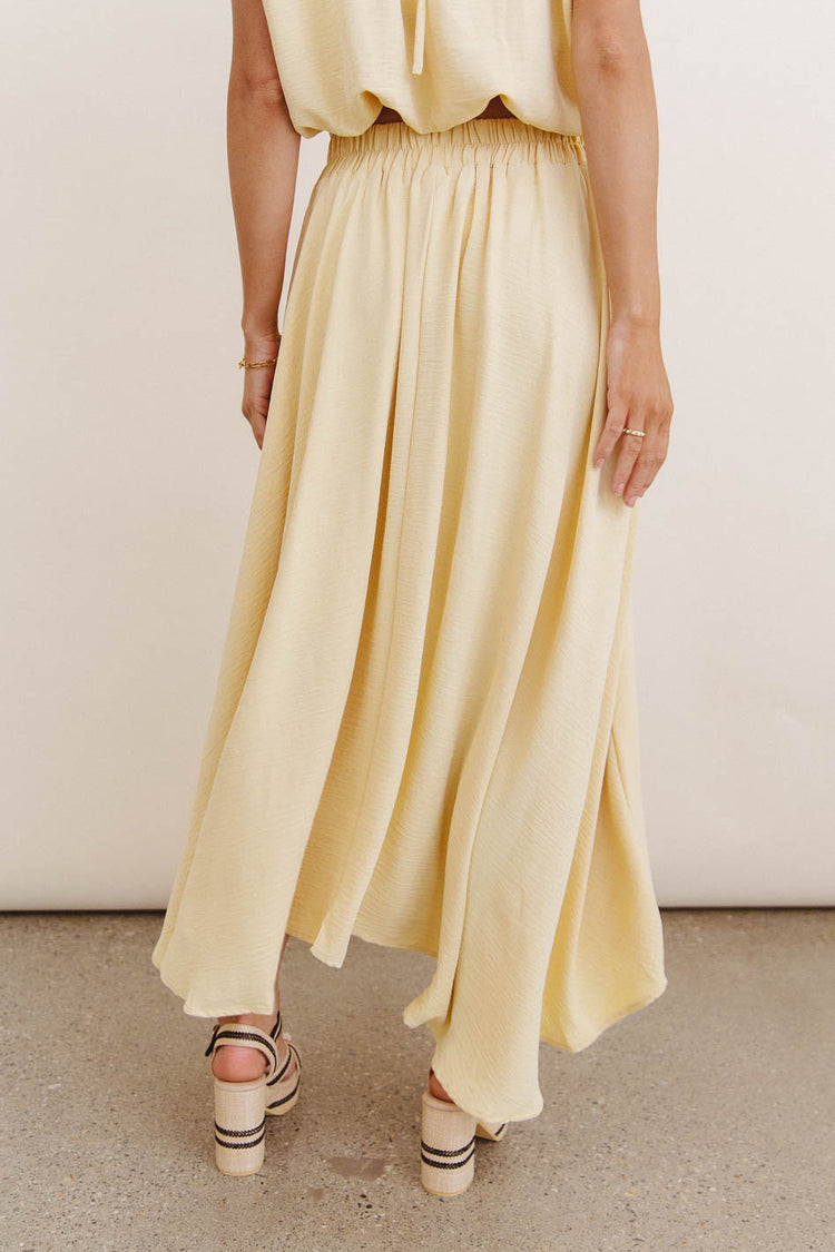 butter yellow maxi skirt