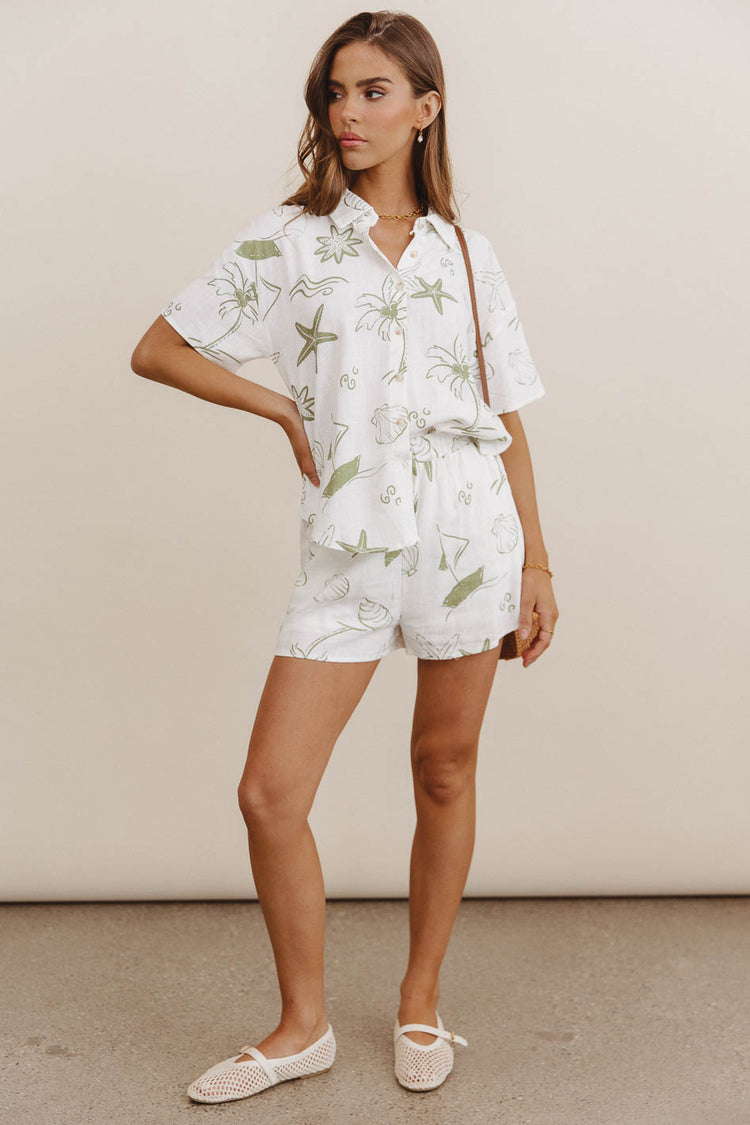 printed short sleeve button up