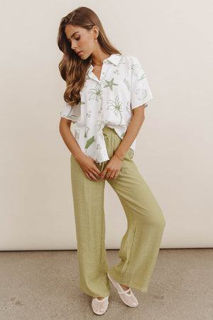 Debbie Wide Leg Pants in Green