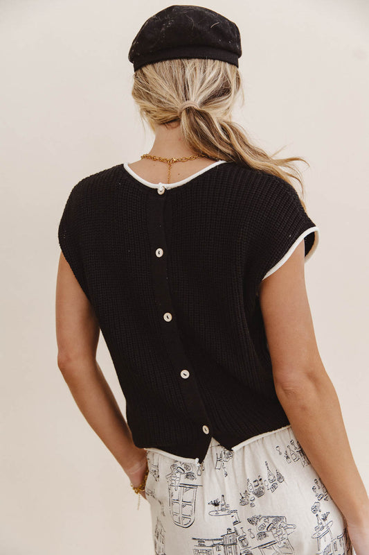 Back button up top in black 