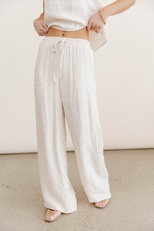 Debbie Wide Leg Pants in Oatmeal