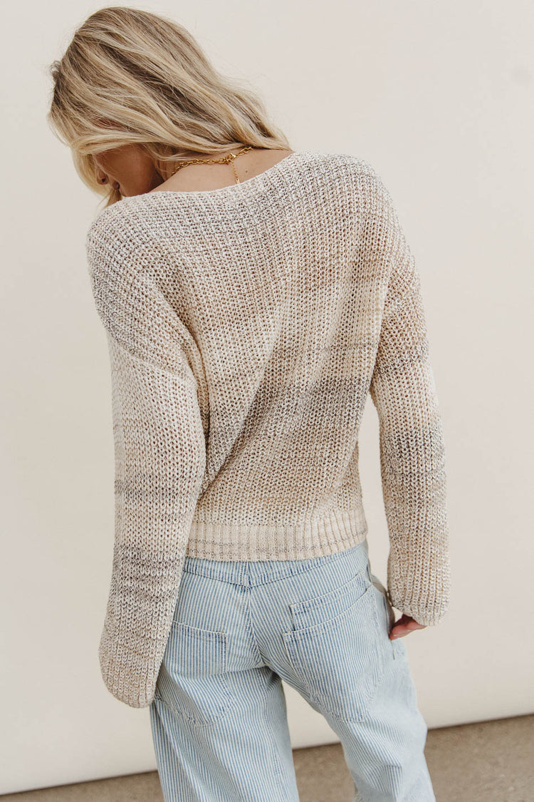 neutral striped sweater