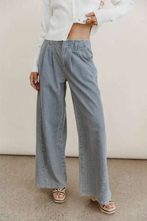 Milla Striped Wide Leg Jeans