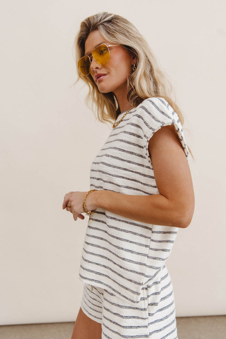 short sleeve striped top