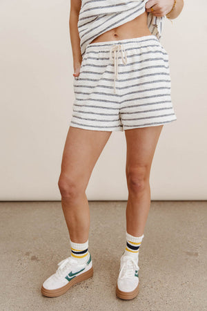 Jessie Striped Shorts in Black