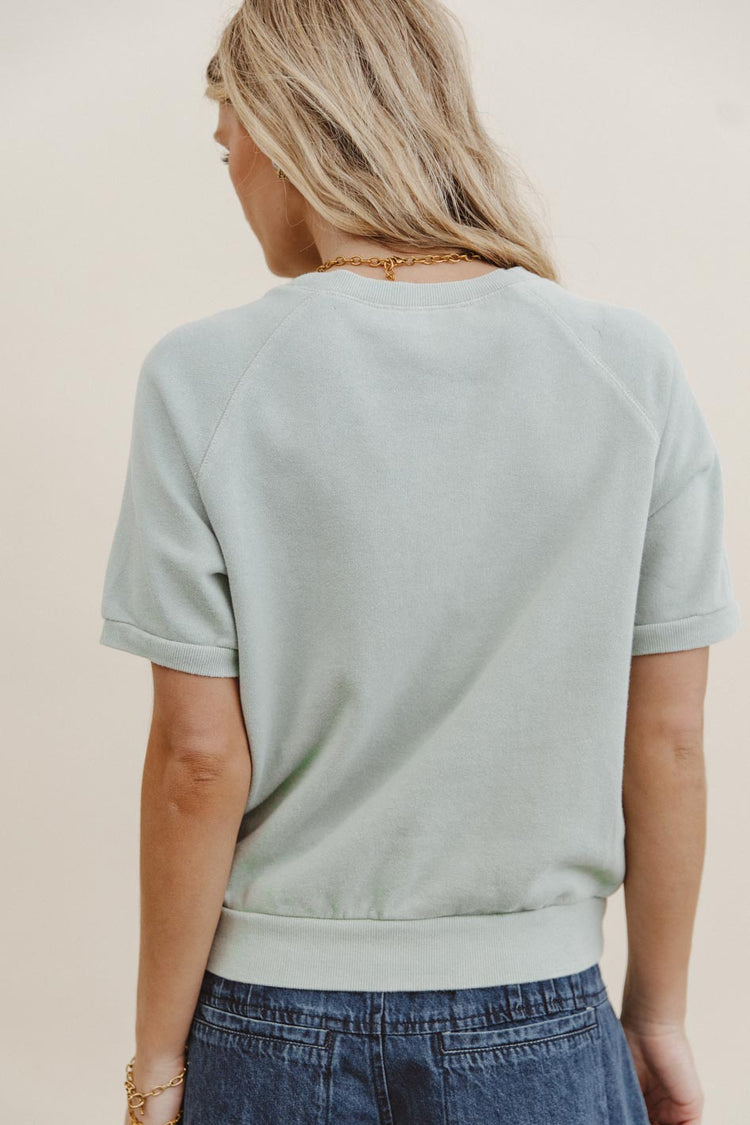 Pauly Short Sleeve top in Sage