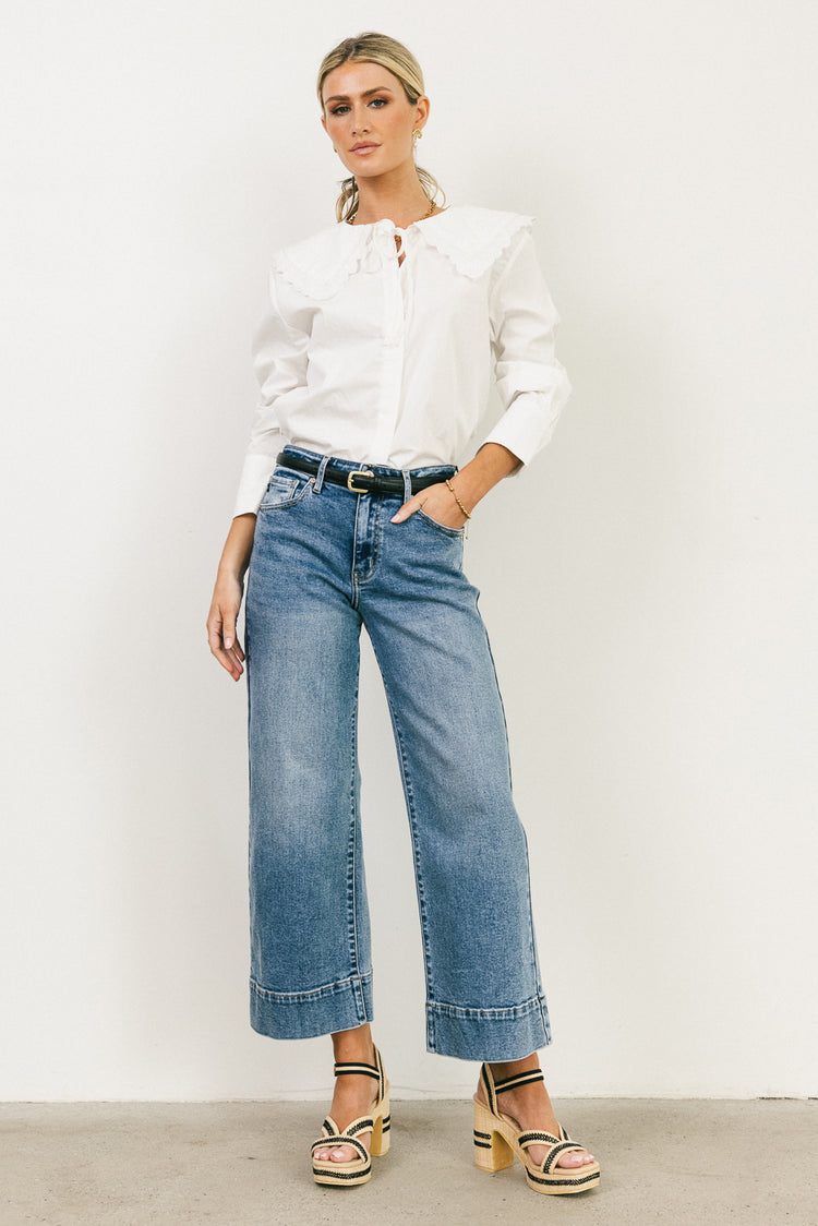 Torry Cropped Wide Leg Jeans