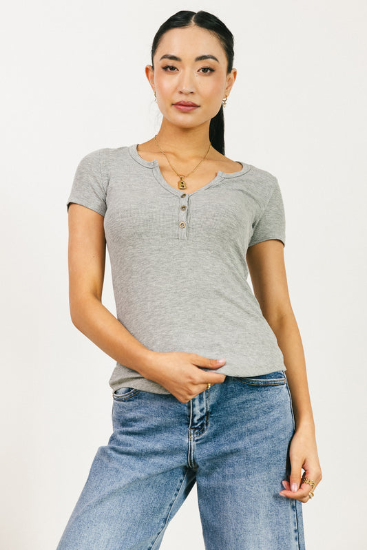 v-neckline tee