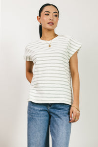 grey striped t-shirt 