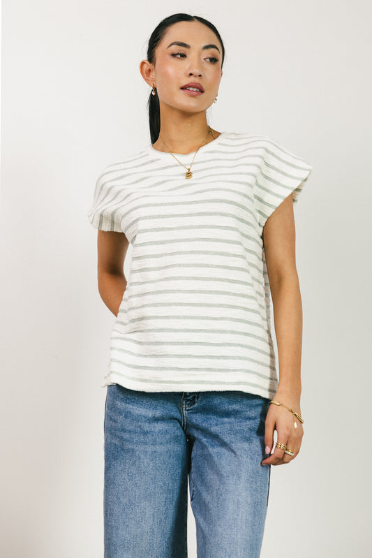 grey striped t-shirt 