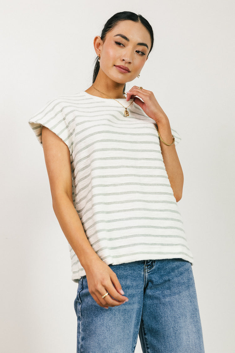 short sleeve striped top