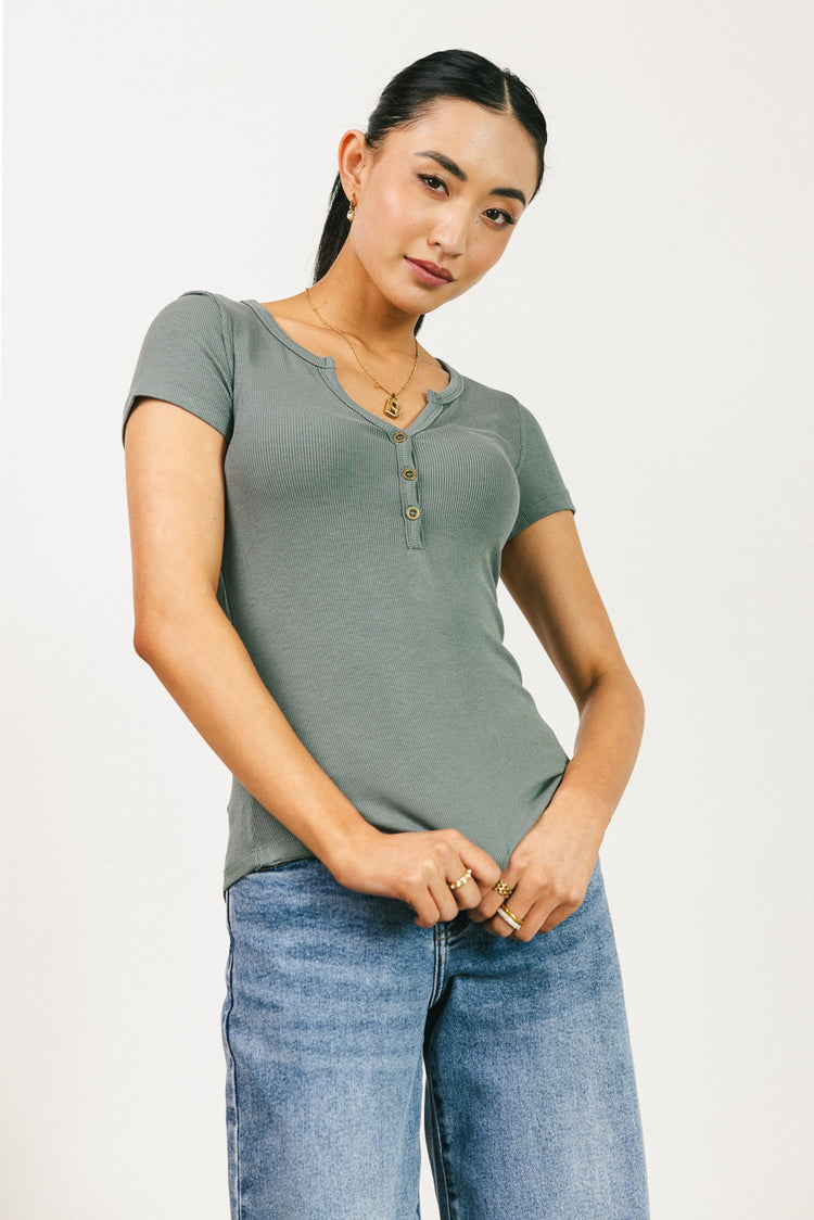 SAGE RIBBED SHIRT