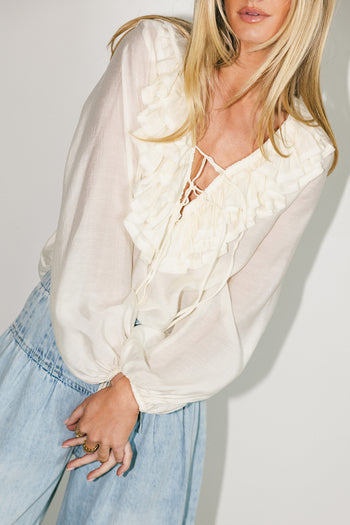 Calispell Sheer Collared Blouse - FINAL SALE