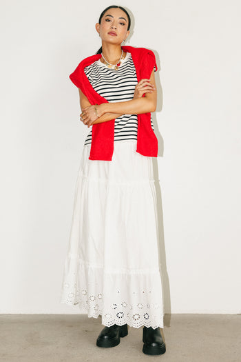 Maci Cardigan in Red