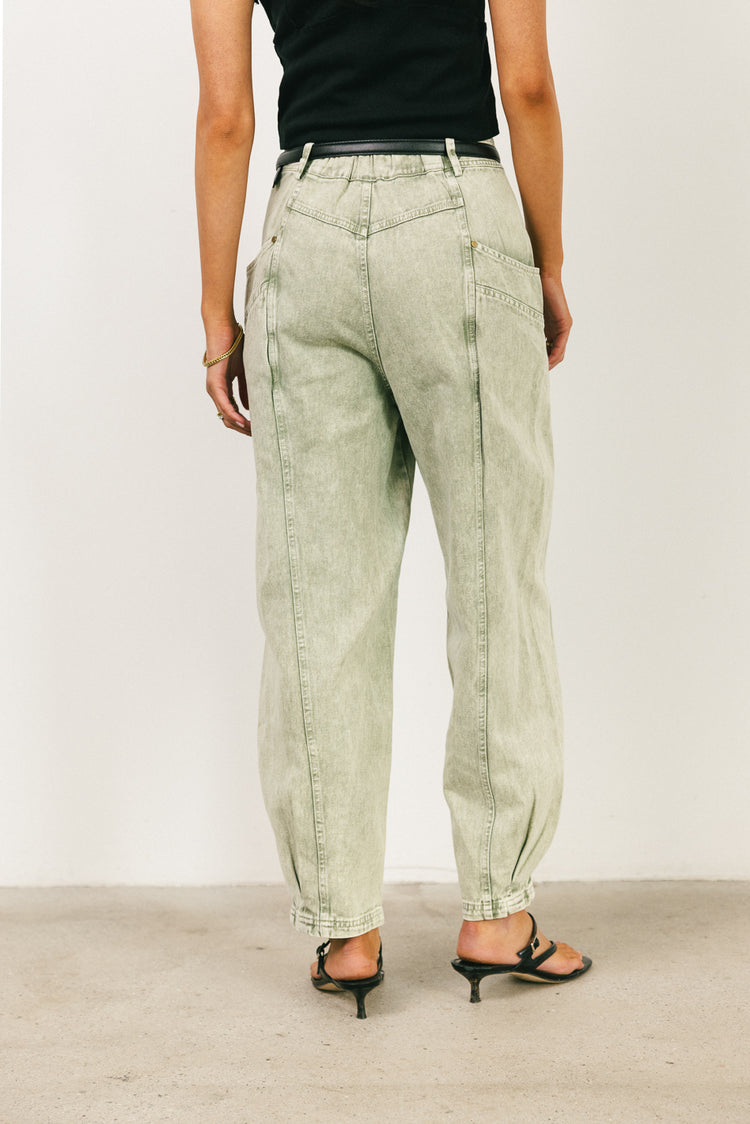 olive washed jeans