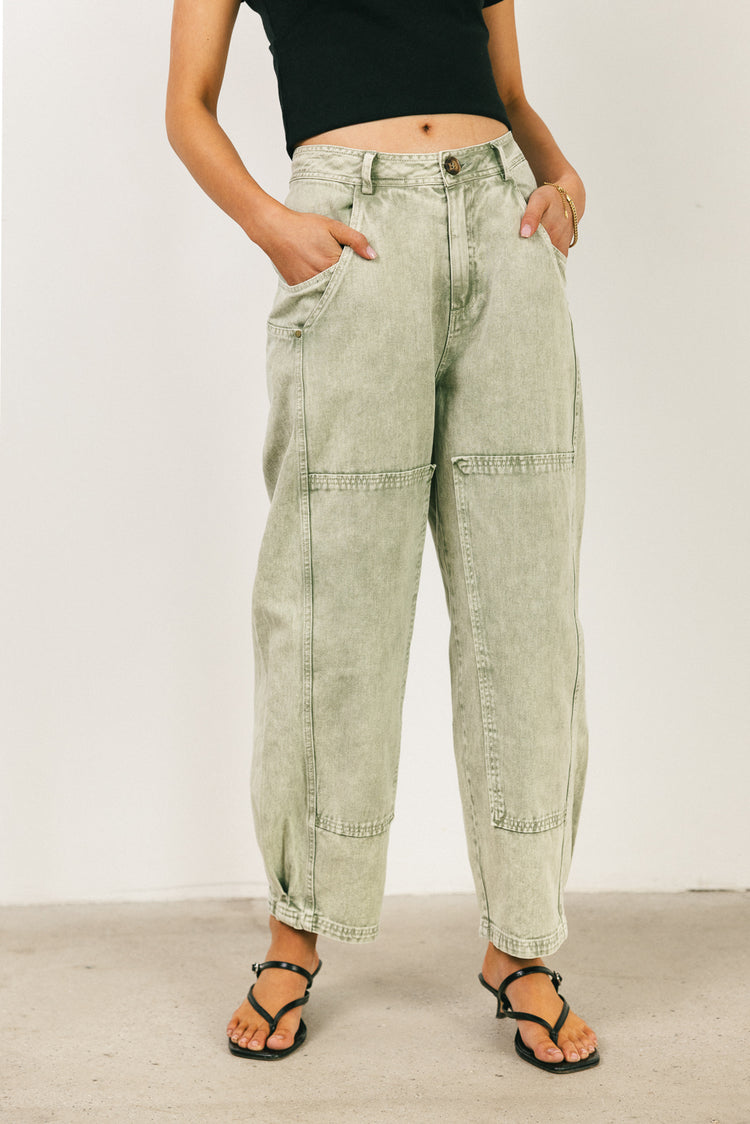 olive washed jeans