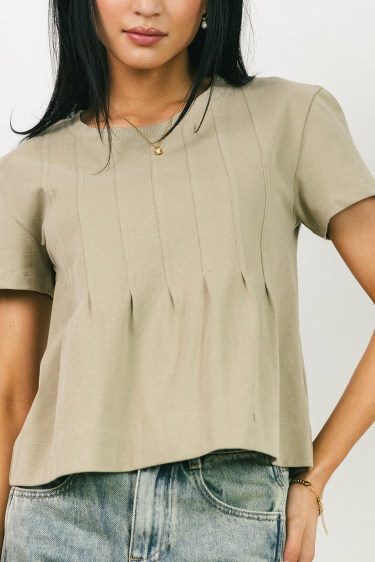 Sewn front top in sage 