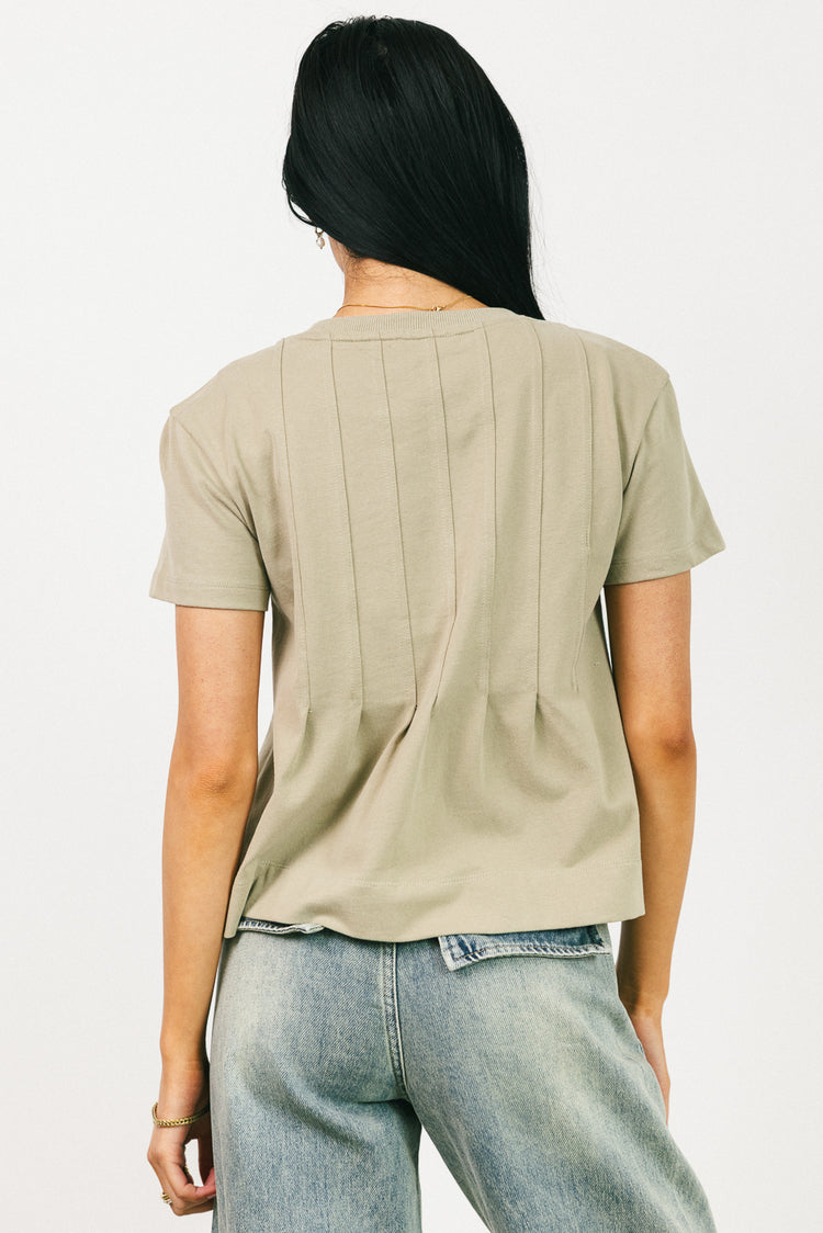 Plain color top in sage 