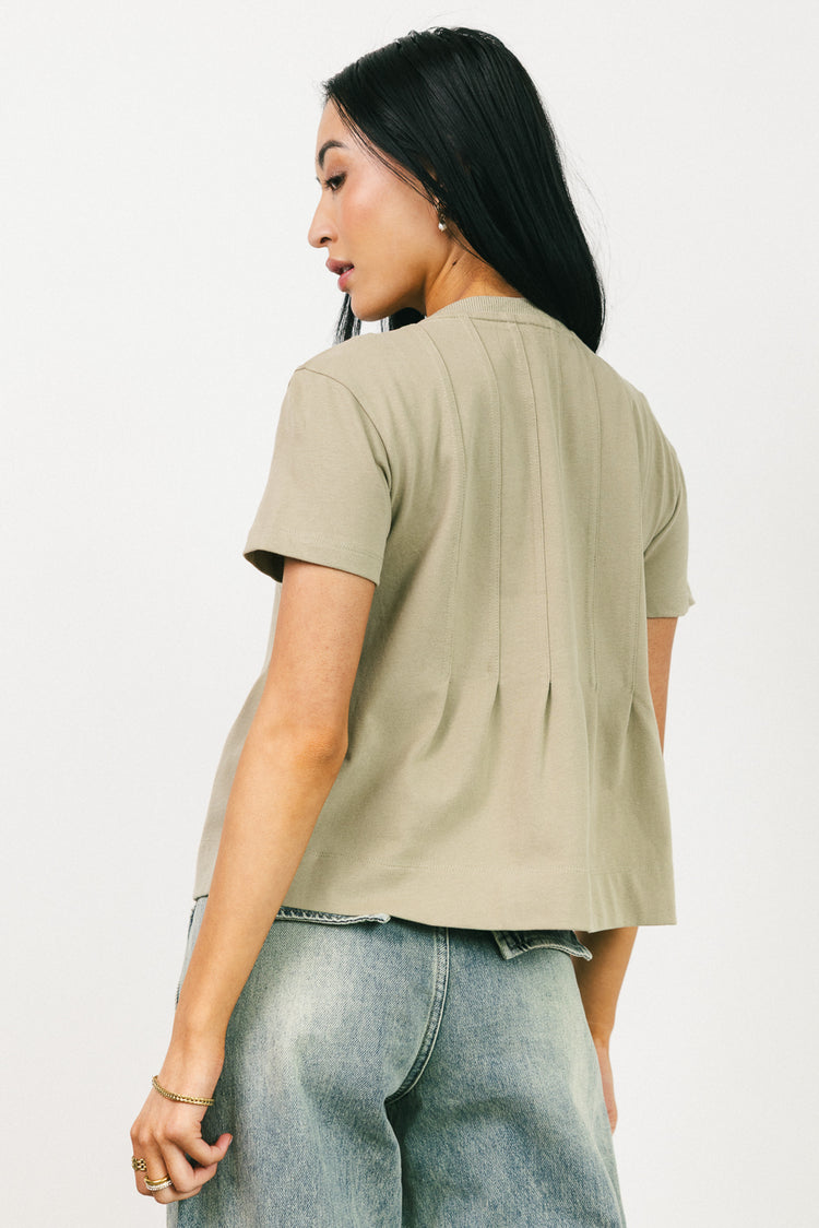 Short sleeves top in sage 