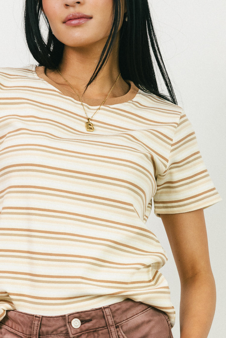 cream striped tee