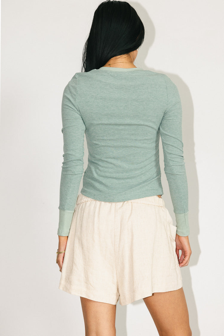 Plain color top in sage