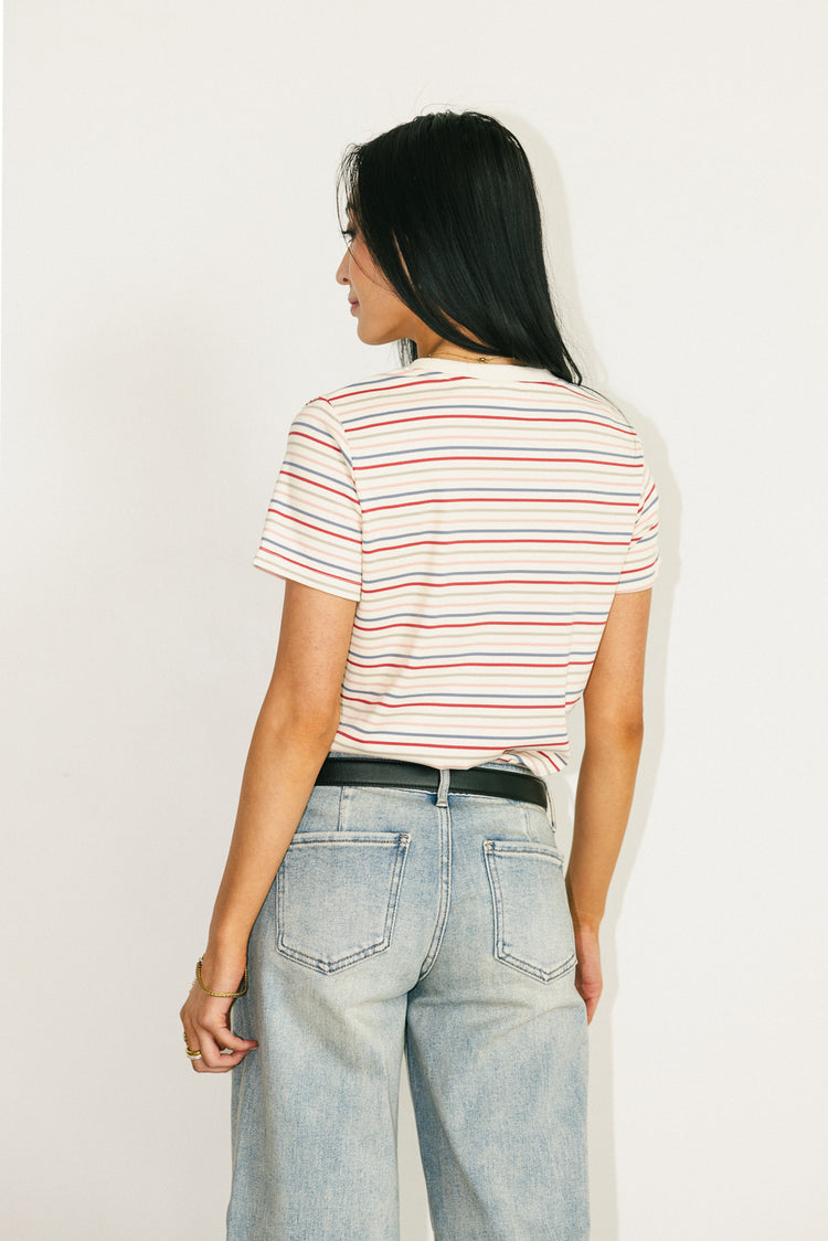 short sleeve striped top