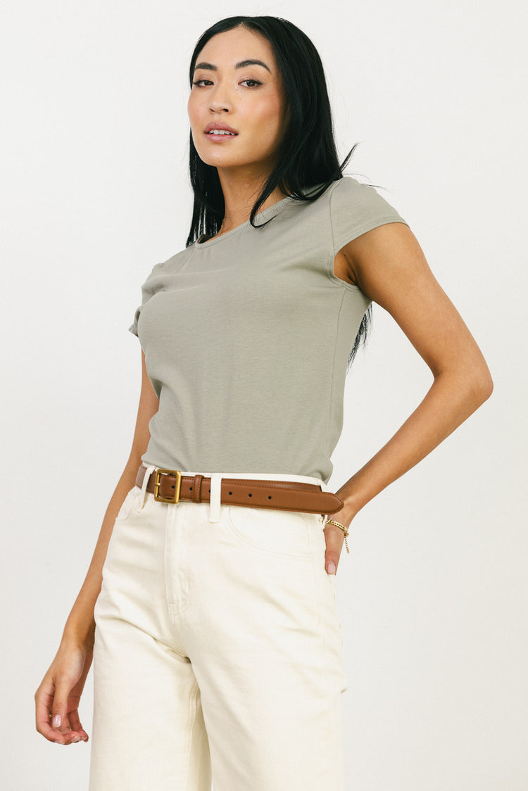 Knit Sage green essential top