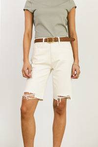 ivory Bermuda shorts 