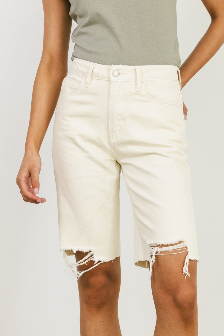 distressed Bermudas
