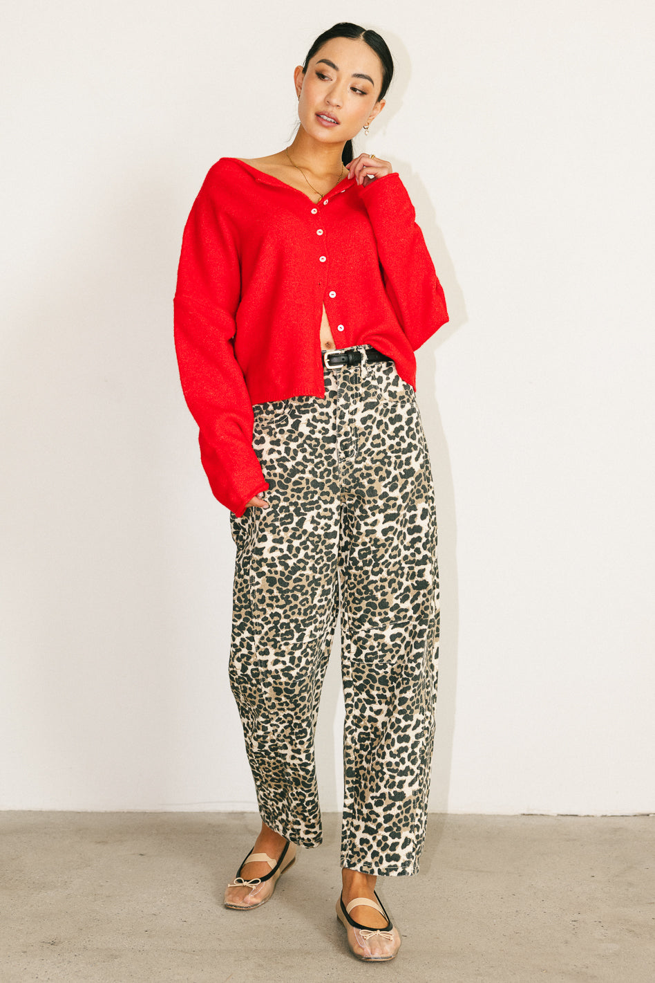 Maci Cardigan in Red