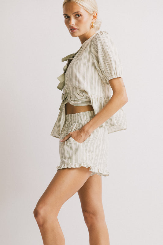 Ruffle hem shorts