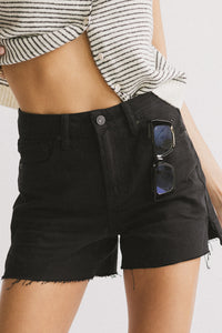 distressed hem shorts