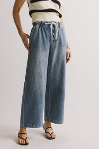 drawstring denim pants