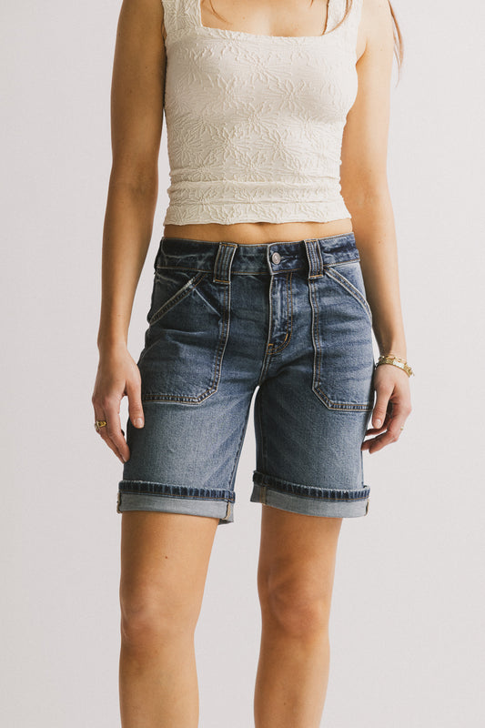 Slant pocket shorts