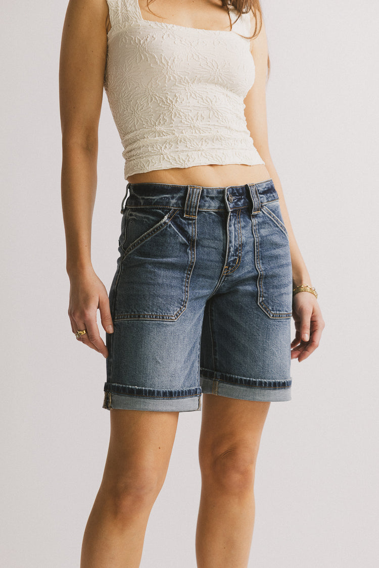 Medium wash Bermuda shorts