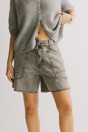 Finneas Denim Shorts in Grey