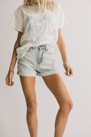 Sofi Distressed Denim Shorts