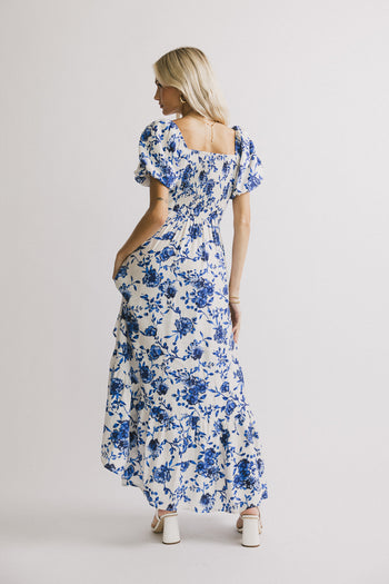 Mellanie Floral Maxi Dress in Blue - FINAL SALE