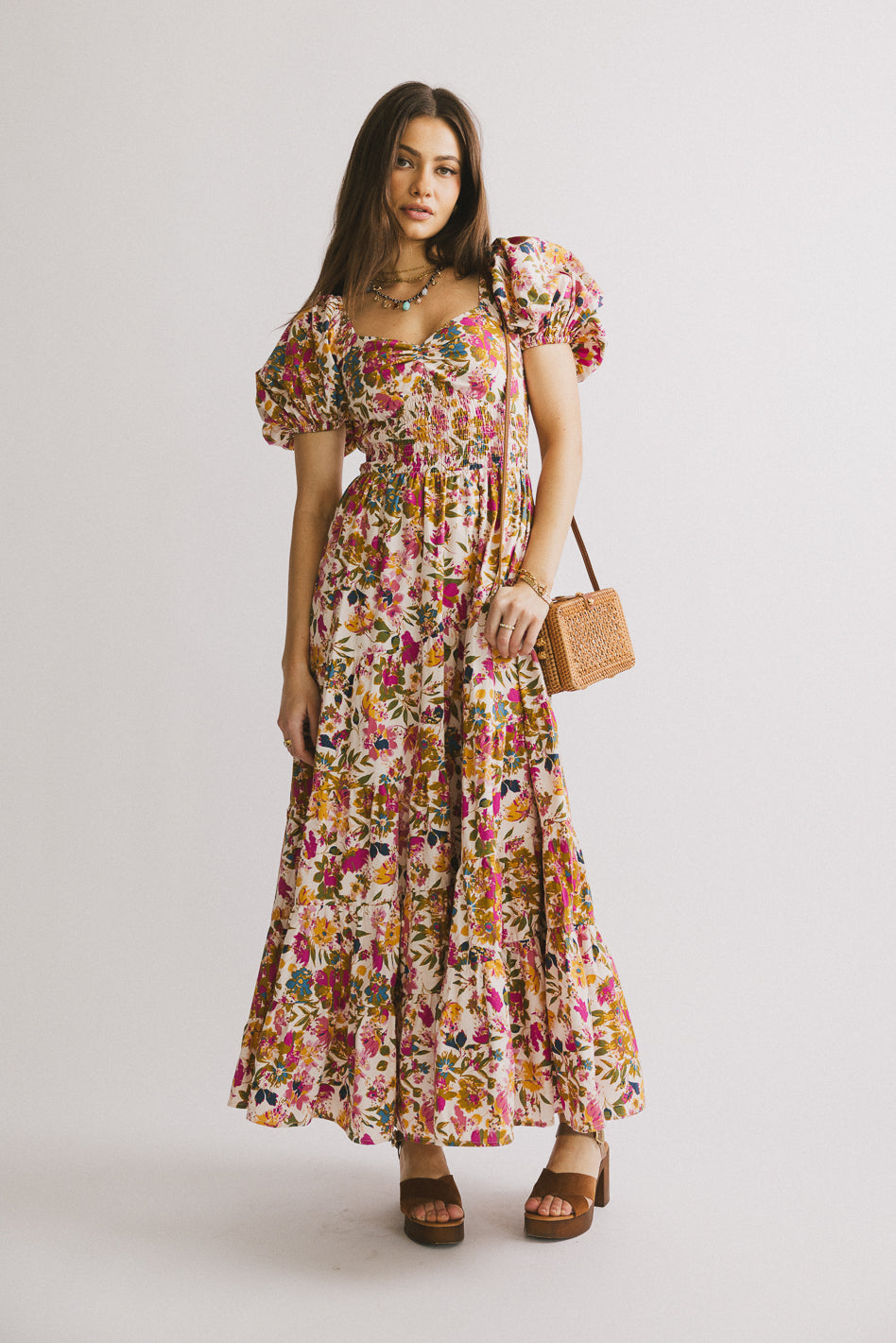 Christie Pink Floral Pocket Dress