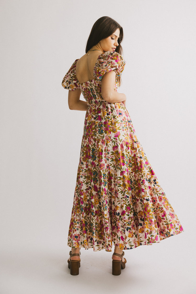 floral printed maxi in pink