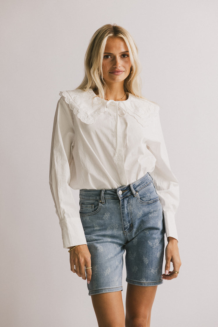 button up collared top