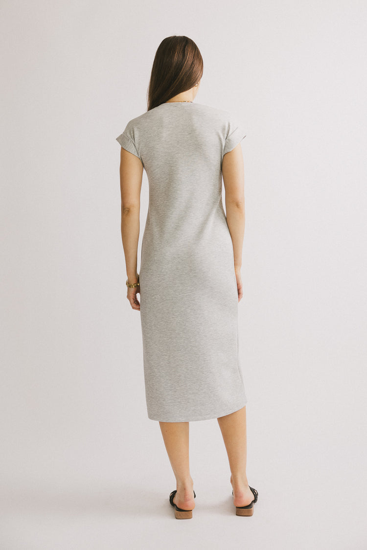 cute midi grey dress