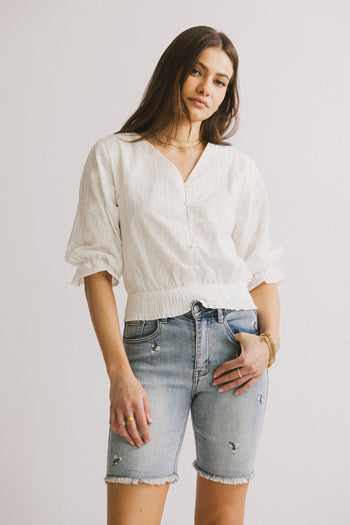 Chelsea High Rise Denim Shorts